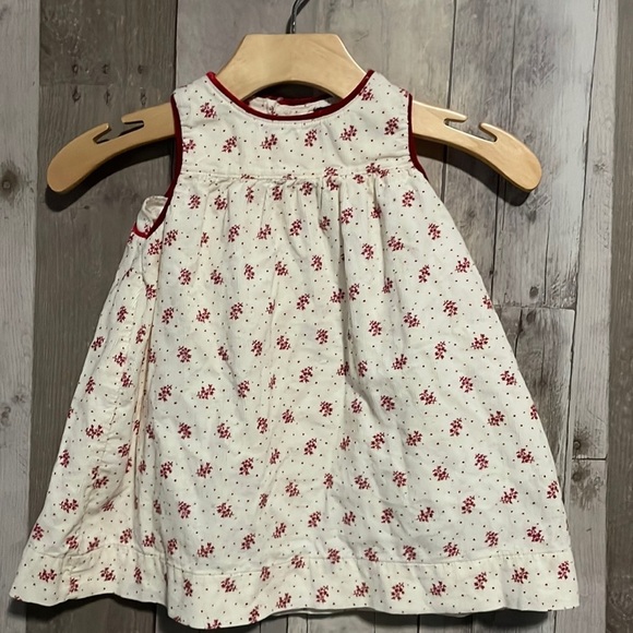 Ralph Lauren Other - Ralph Lauren Cream & Red Corduroy Holiday Dress